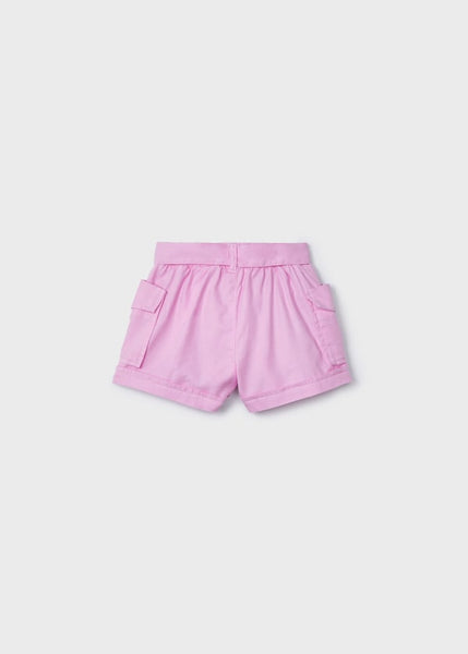 girls cargo pocket tie shorts
