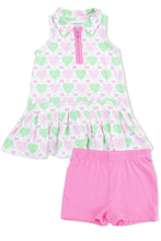 Load image into Gallery viewer, girls heart argyle tennis dress + shorts