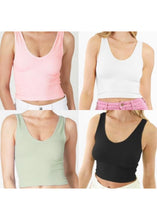 Load image into Gallery viewer, reversible rib crop top