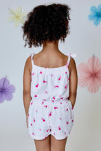 Load image into Gallery viewer, girls cherry hearts romper