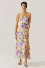 Load image into Gallery viewer, lace inset floral midi dress