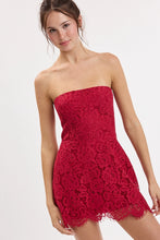 Load image into Gallery viewer, lace strapless skort romper