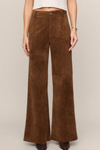 Load image into Gallery viewer, Faux Suede Midrise Wide Leg Pant