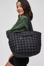 Load image into Gallery viewer, quilted puffer nylon tote