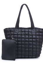 Load image into Gallery viewer, quilted puffer nylon tote