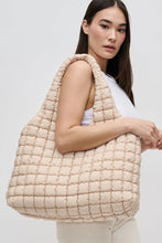 Load image into Gallery viewer, quilted puffer nylon hobo bag