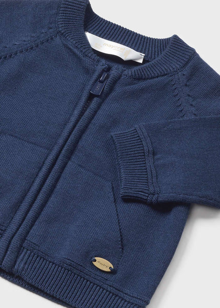 baby knit zip cardigan