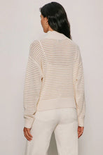 Load image into Gallery viewer, open knit 1/2 zip sweater