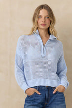 Load image into Gallery viewer, open knit 1/4 zip sweater