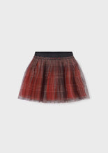 Load image into Gallery viewer, tween girl tulle plaid skirt