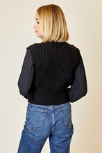 Load image into Gallery viewer, rib crew 2fer sweater