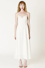 Load image into Gallery viewer, scallop swiss dot midi dress