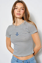 Load image into Gallery viewer, stripe anchor bead tee