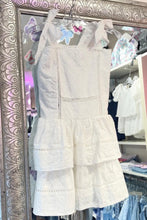 Load image into Gallery viewer, girls eyelet tie shoulder dress