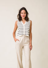 Load image into Gallery viewer, stripe sweater button vest
