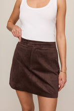 Load image into Gallery viewer, Faux Suede Mini Skirt