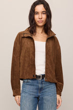 Load image into Gallery viewer, Faux Suede Bubble Hem Jacket