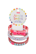 Load image into Gallery viewer, girls acrylic bangle set