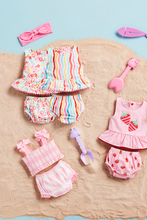 Load image into Gallery viewer, girls smock check 2pc swimsuit