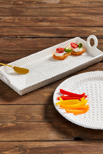 Load image into Gallery viewer, ceramic woven tray + server