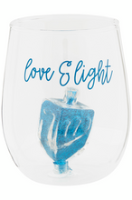 Load image into Gallery viewer, hanukkah wine glass
