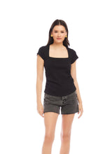 Load image into Gallery viewer, cap sleeve square neck top
