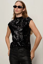Load image into Gallery viewer, funner neck sequin top