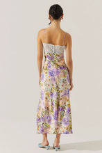 Load image into Gallery viewer, lace inset floral midi dress