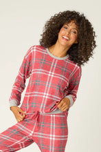 Load image into Gallery viewer, long sleeve plaid pj top