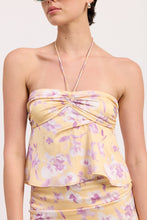 Load image into Gallery viewer, cinched floral halter top