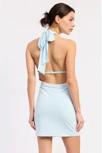 Load image into Gallery viewer, seashell trim halter mini dress