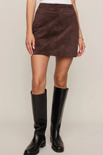 Load image into Gallery viewer, Faux Suede Mini Skirt
