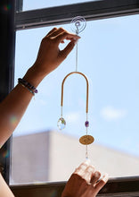 Load image into Gallery viewer, crystal suncatcher eye-amethyst