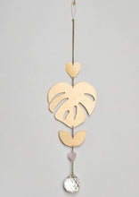 Load image into Gallery viewer, crystal suncatcher monstera leaf