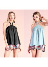 Load image into Gallery viewer, women satin crepe halter top