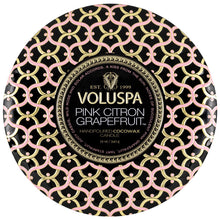 Load image into Gallery viewer, 3 wick tin candle - citron