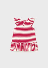 Load image into Gallery viewer, mini girl stripe flowers tshirt dress
