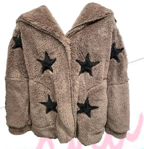 girls star bear coat