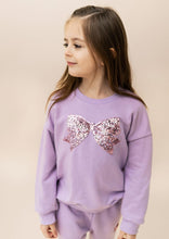 Load image into Gallery viewer, girls glitter bow sweatshirt
