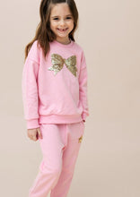 Load image into Gallery viewer, girls glitter bow sweatshirt

