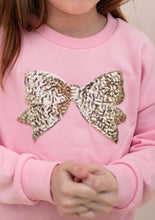 Load image into Gallery viewer, girls glitter bow sweatshirt
