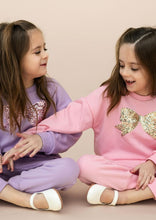 Load image into Gallery viewer, girls glitter bow sweatshirt
