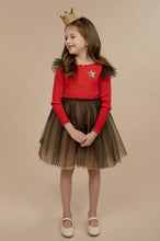 Load image into Gallery viewer, girls check tutu long sleeve dress
