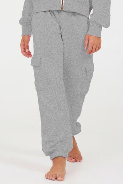 girls fleece cargo pant