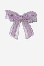 Load image into Gallery viewer, purple sheer bow hair clip
