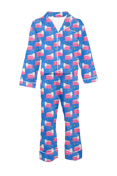 girls loungewear set birthday cake