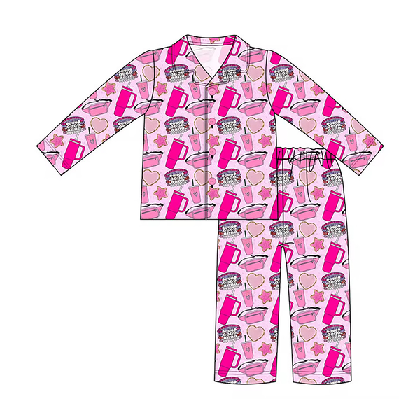 girls bamboo loungewear set-essentials