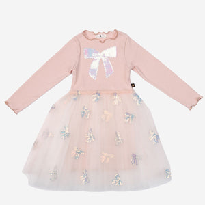 girls opal bow ribbon tutu dress