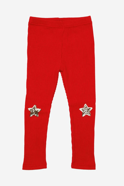 girls candy cane star rib legging