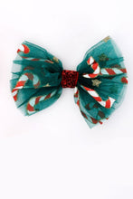 Load image into Gallery viewer, girls candycane tutu bow
